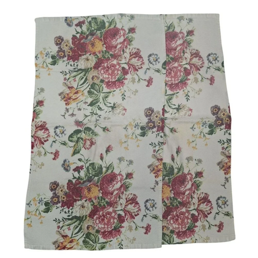 Ralph Lauren Floral Hand Towels Match Set Pair Designer Bath Spring‎ Flowers